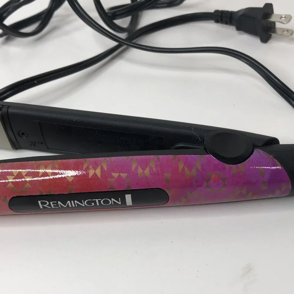 Remington 1" Flat Iron S1520 Ceramic Plate 400 F 30 Second Heat Up Purple Aztec - Picture 4 of 12